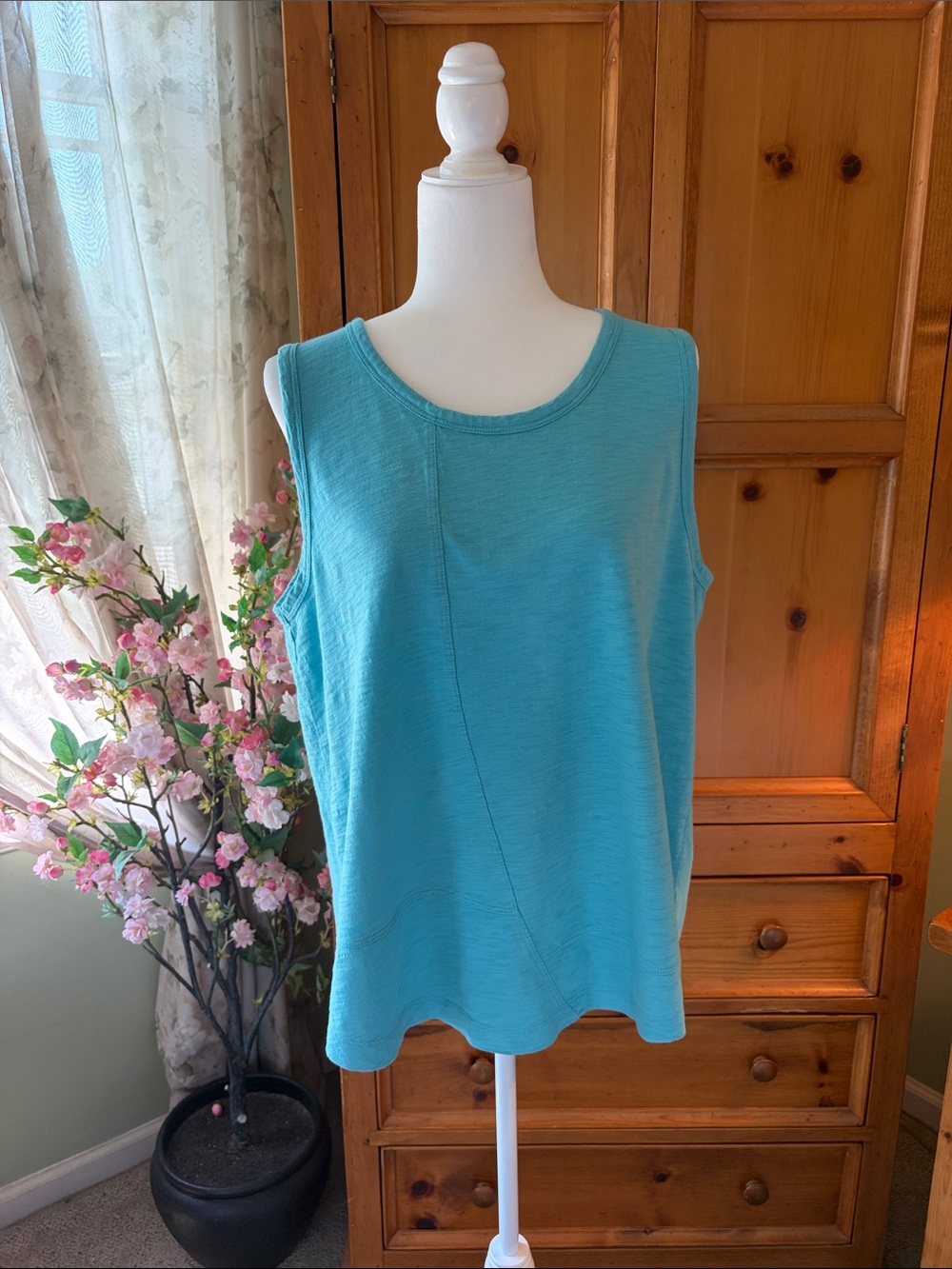 Habitat Teal Slub Knit Cotton Tank